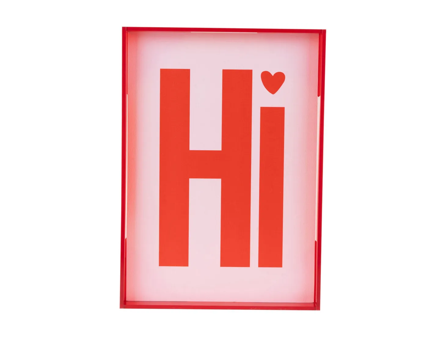 Present time - Wall art Hi medium bright red