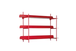 Present time - Wall rack Cool Retro bright scarlet red
