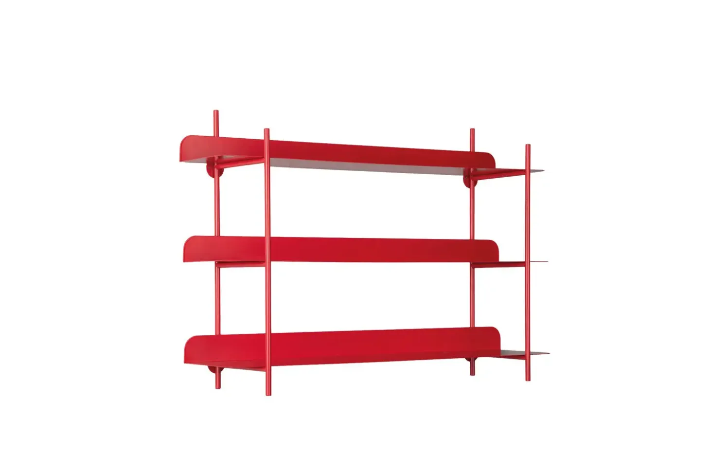 Present time - Wall rack Cool Retro bright scarlet red