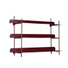 Present time - Wall rack Riqueza Tres burgundy red