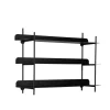 Present time - Wall rack Riqueza Tres black