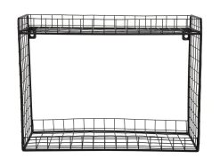 Present time - Wall rack Reja double layer black