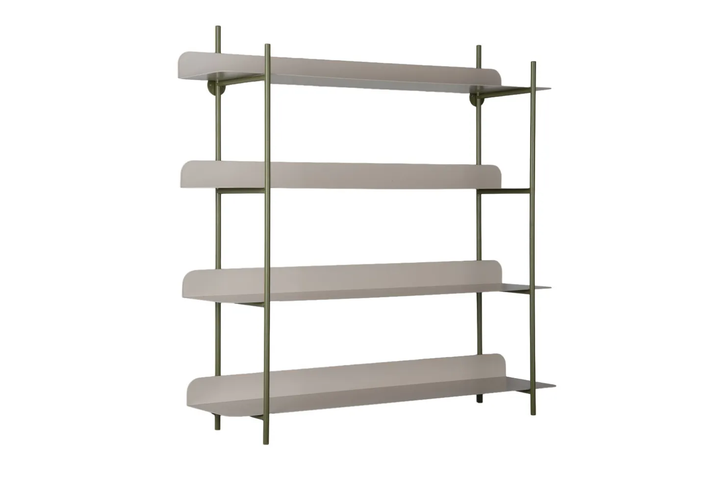 Present time - Wall rack Reina Cuatro luxury green w. warm grey