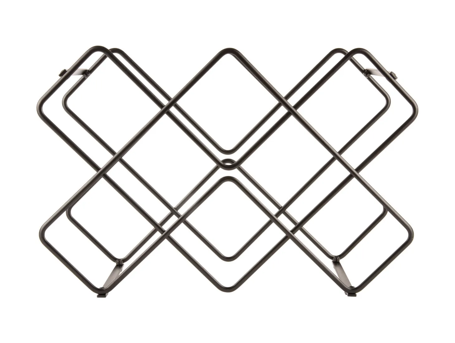 Present time - Wine rack Diamonds iron black