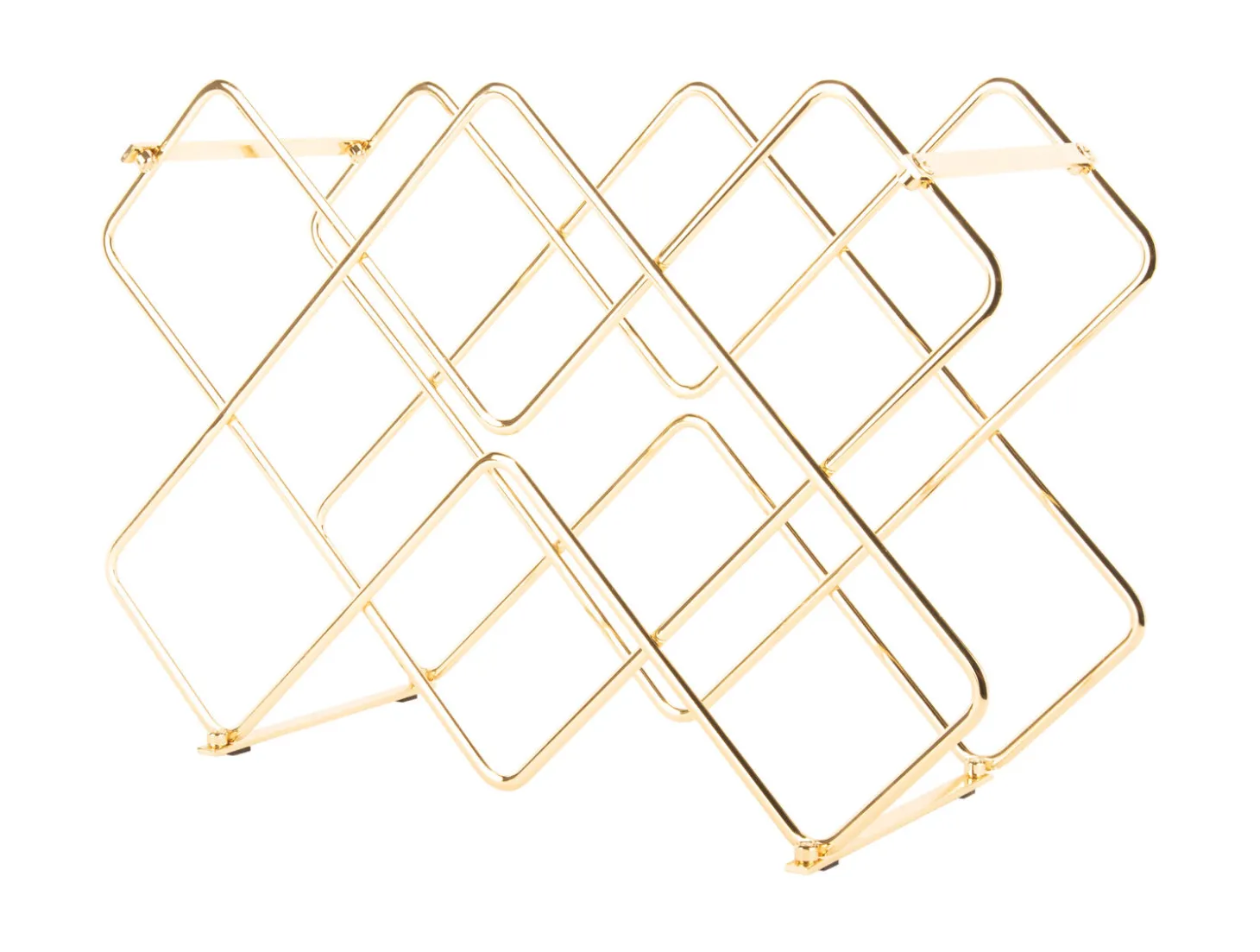 Present time - Wine rack Diamonds iron gold plated