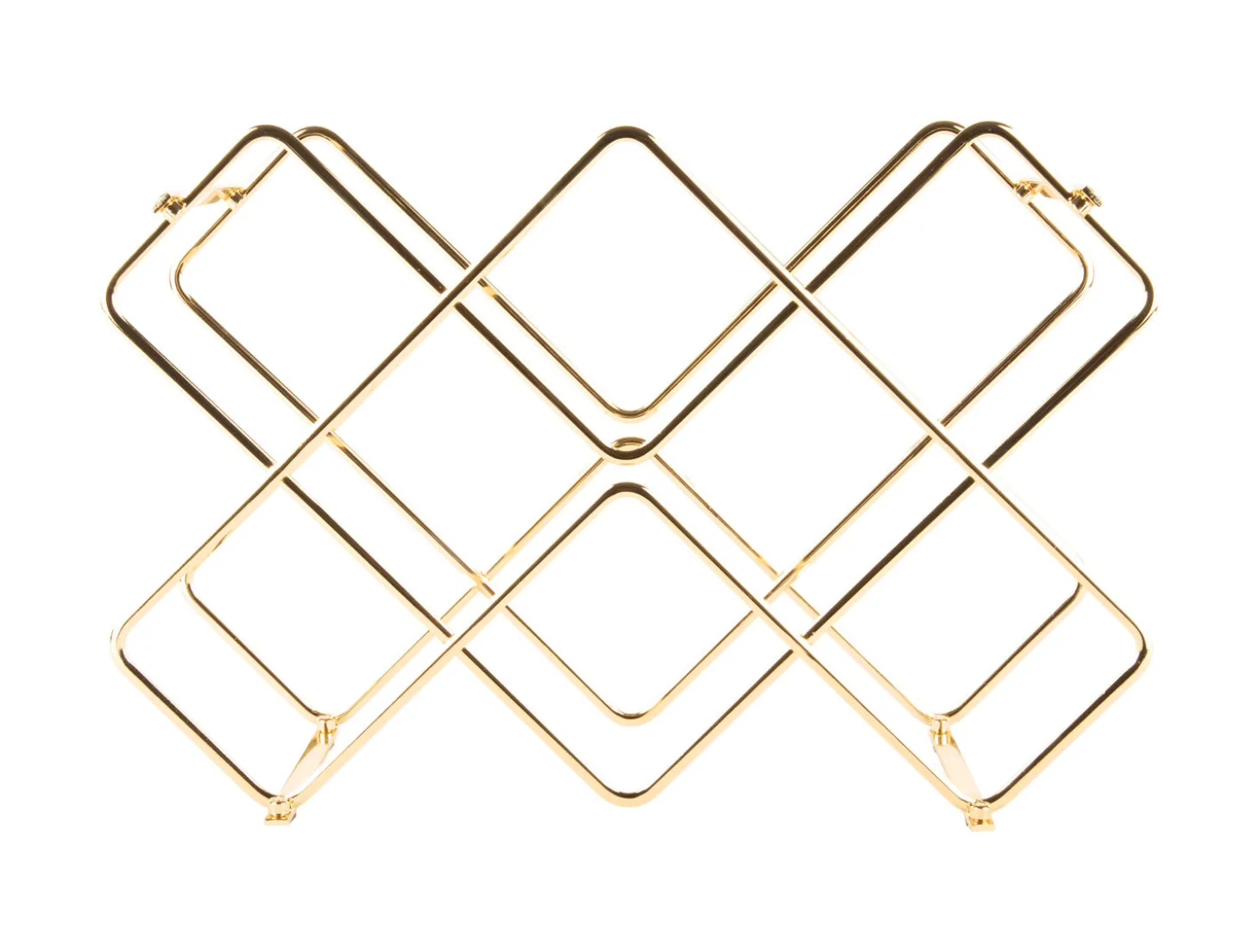 Present time - Wine rack Diamonds iron gold plated