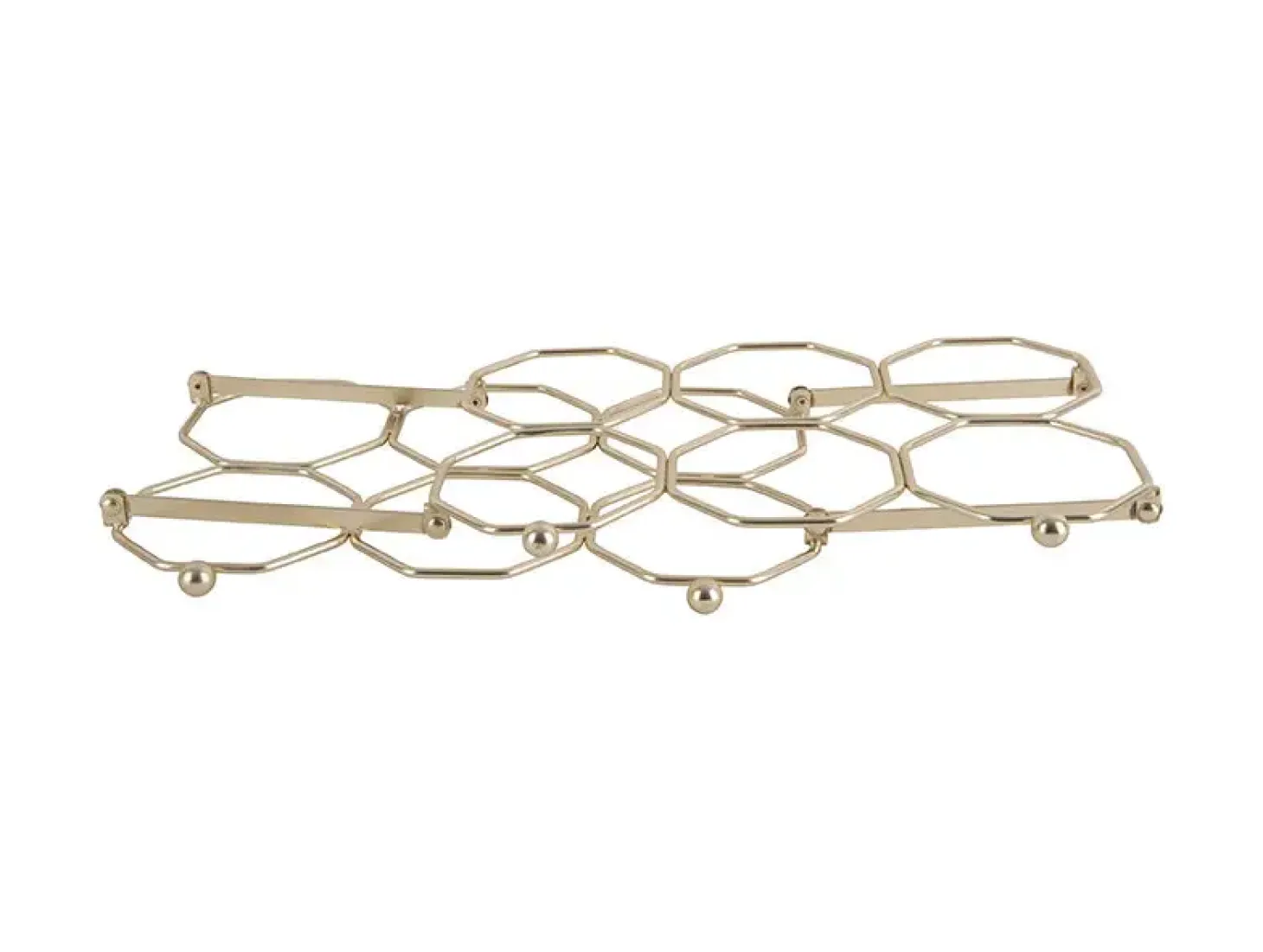 Present time - Wine rack Honeycomb foldable iron gold