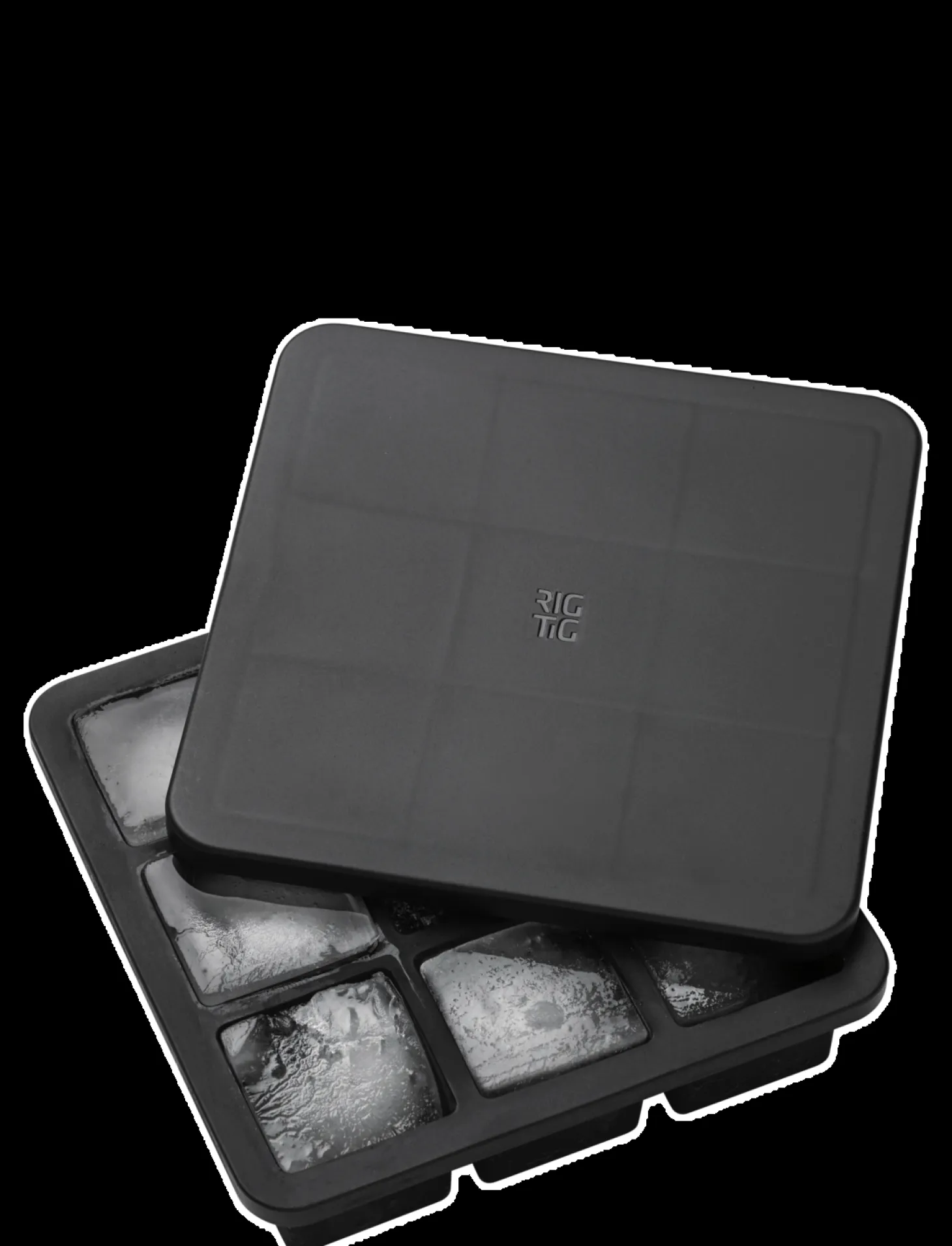 RIG-TIG - FREEZE-IT isterningbakke med låg H 5 cm black