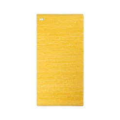 Rug Solid - Bomuldstæppe, gul - 75x300 cm.