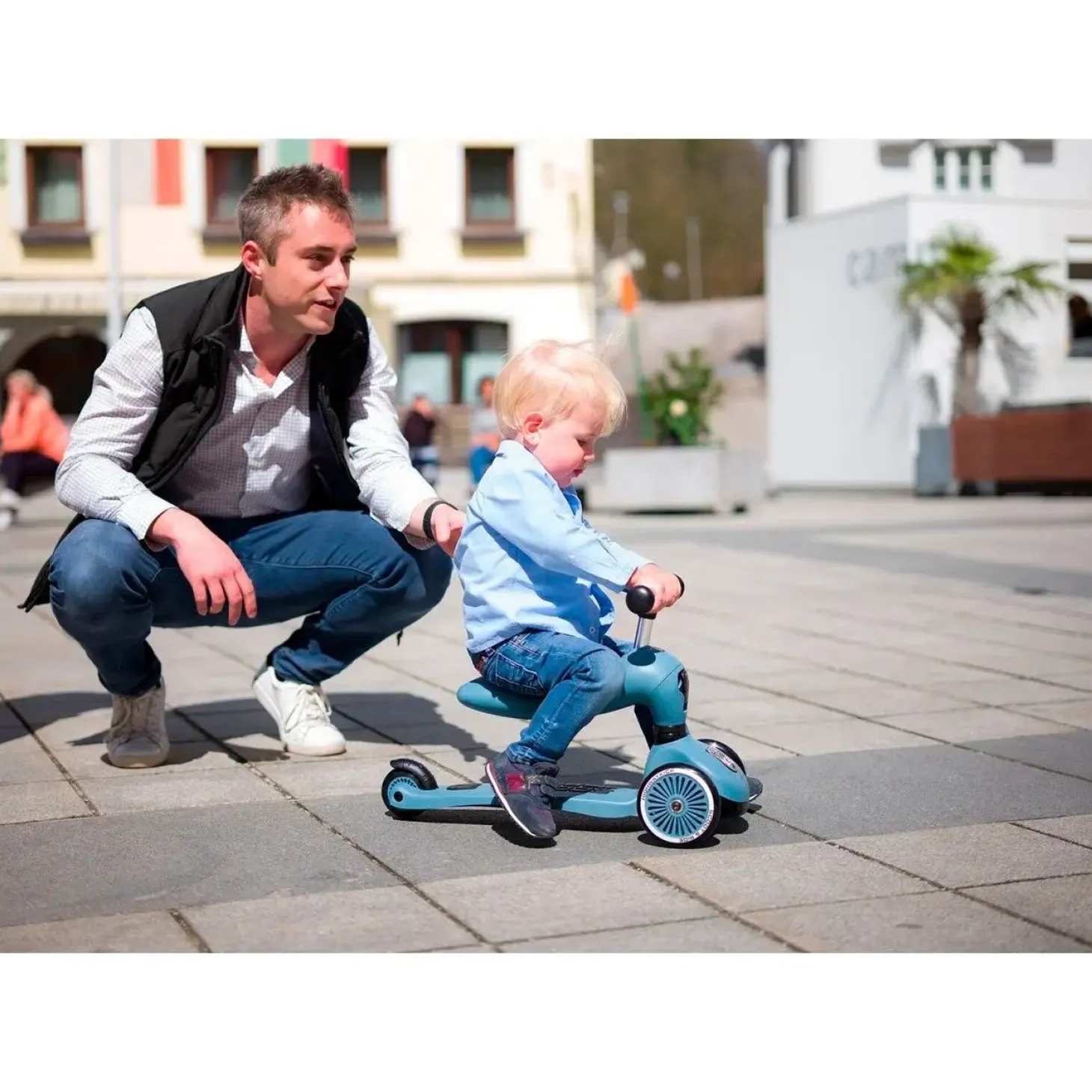 Scoot and Ride - Highway Kick 1 - Scooter og løbehjul - Steel - Blå