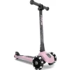 Scoot and Ride - løbehjul Highway Kick 3 - Lyserødt med LED-lys i hjulene - Rose