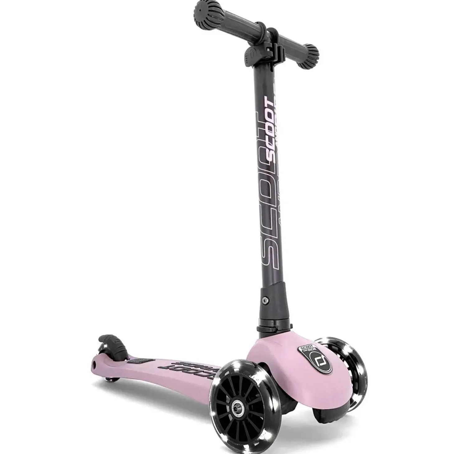Scoot and Ride - løbehjul Highway Kick 3 - Lyserødt med LED-lys i hjulene - Rose