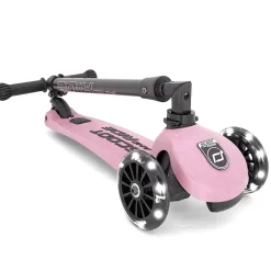 Scoot and Ride - løbehjul Highway Kick 3 - Lyserødt med LED-lys i hjulene - Rose