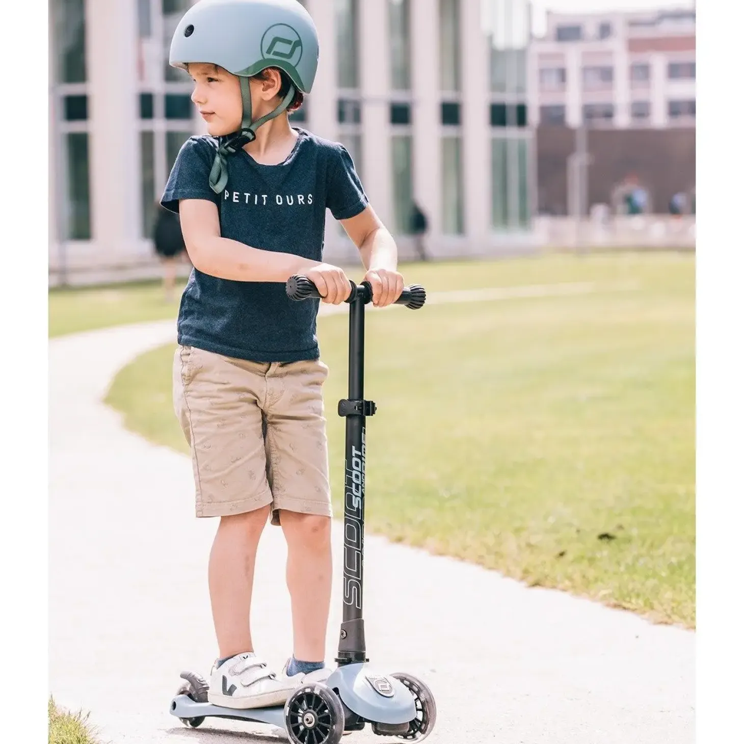 Scoot and Ride Highway - Cykelhjelm - blå - steel - 51-55 cm