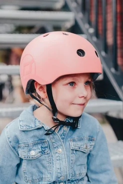 Scoot and Ride Highway - Cykelhjelm - Peach - lys rød - str. 51-55 cm