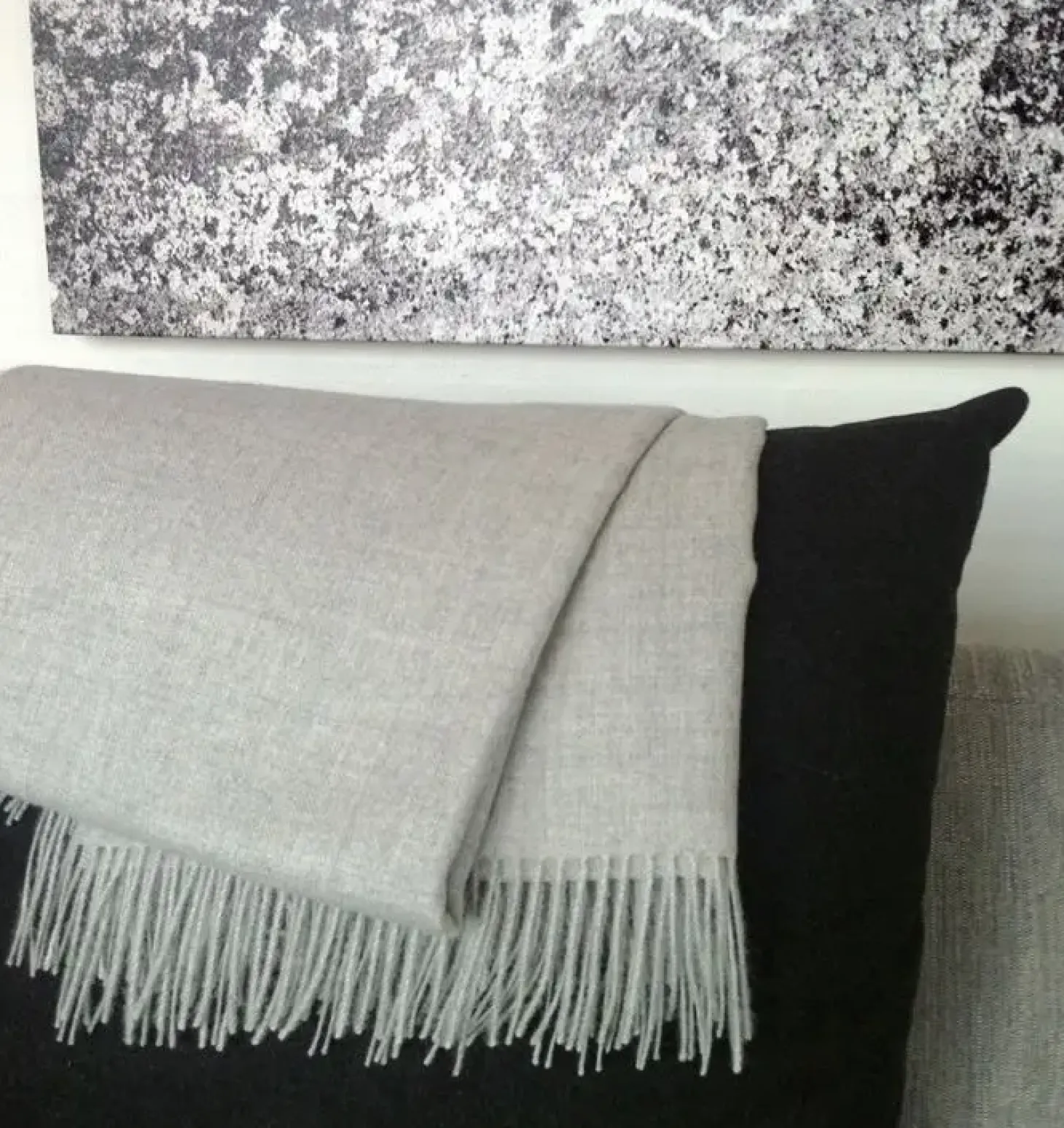 Skriver Collection - Plaid - Baby Alpaca - lysegrå - 130x200 cm