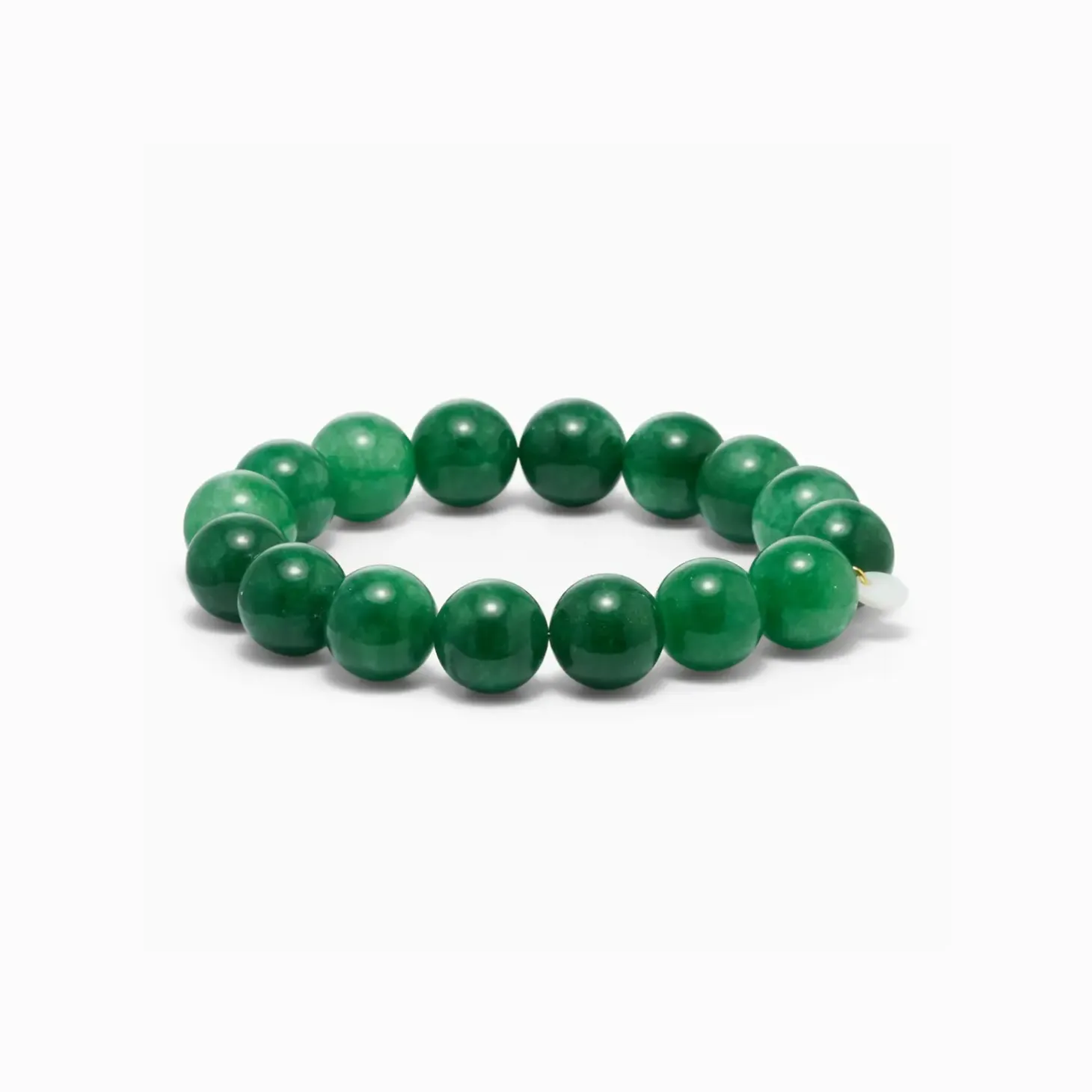Soï - Chunky Grøn Jade - Krystal armbånd - Held - 12 mm