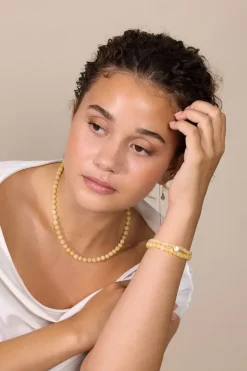 Soï - Gul Jade - Krystal armbånd - Velvære - 4 mm