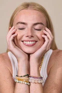 Soï - Gul Jade - Krystal armbånd - Velvære - 4 mm