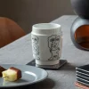 Steel Function - KUNSTKOP NR 4 PORCELÆN SORT/HVID