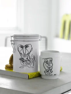 Steel Function - KUNSTKOP NR 3 PORCELÆN SORT/HVID