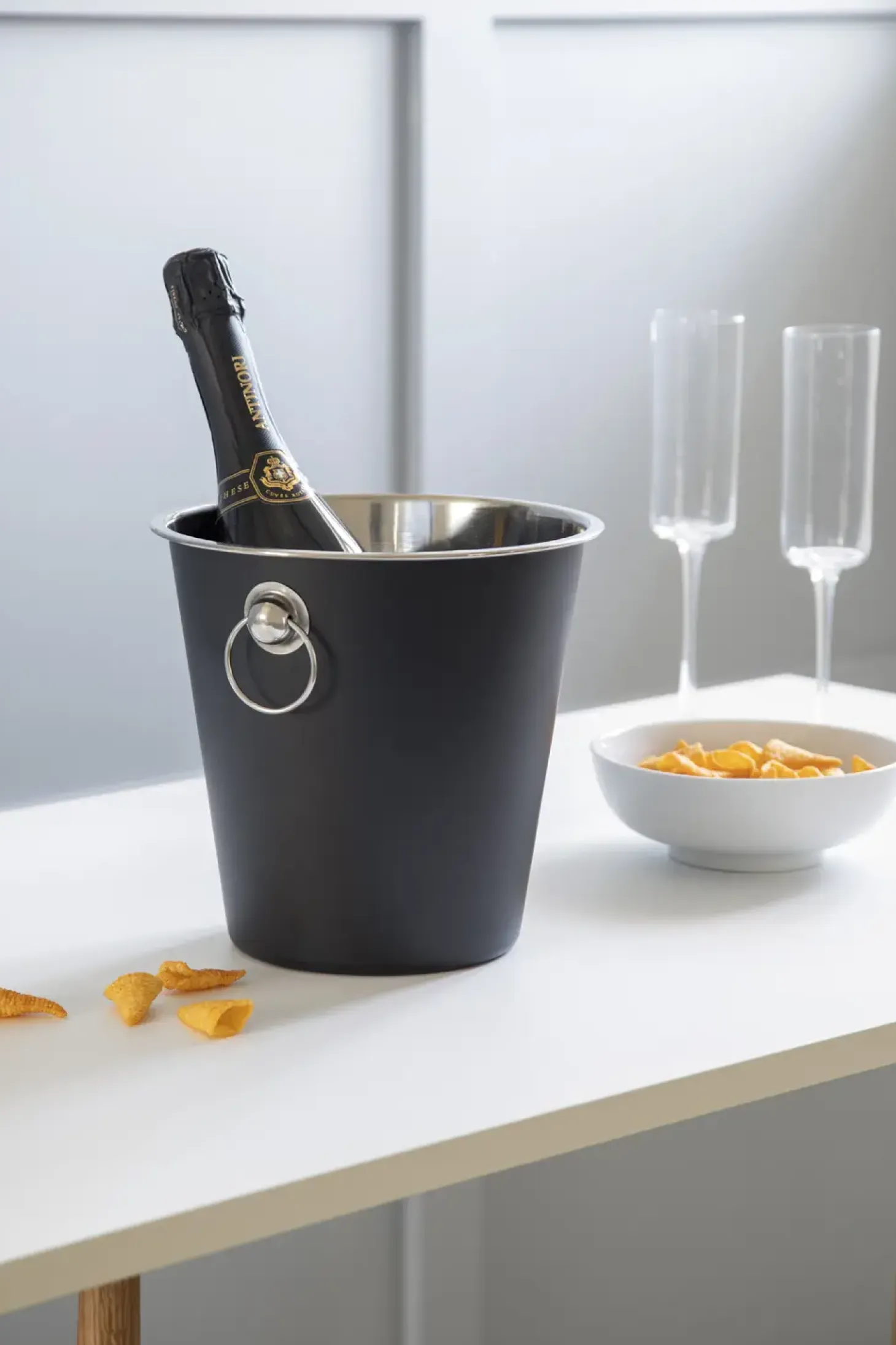 Steel-Function - Vin & Champagnespand - Sort