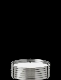 Stelton - Arne Jacobsen stål glasbakke - 6 stk - Ø 8,5 cm