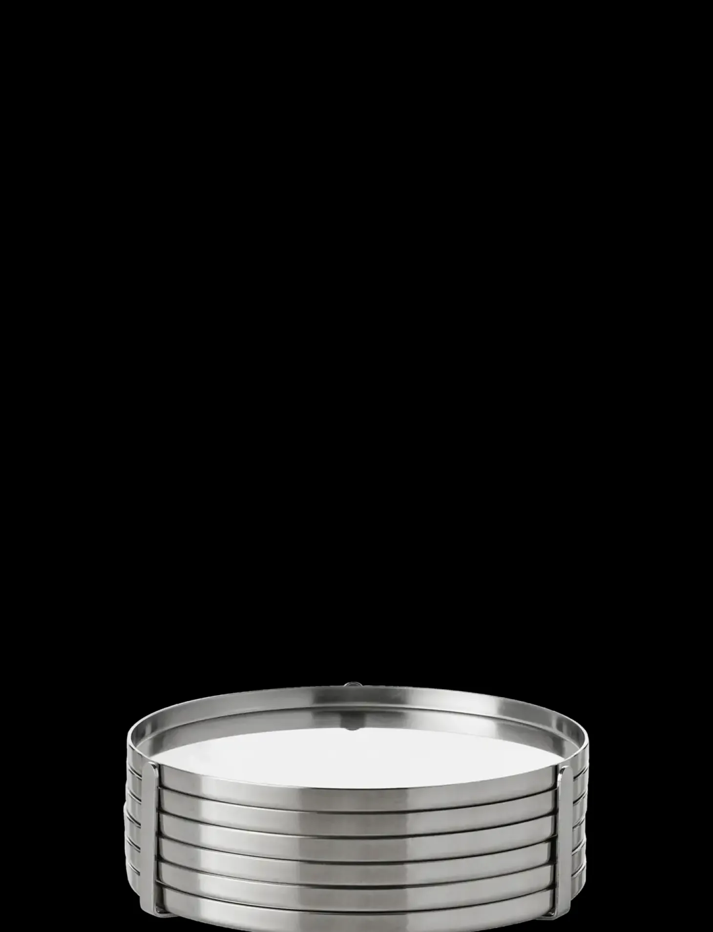 Stelton - Arne Jacobsen stål glasbakke - 6 stk - Ø 8,5 cm