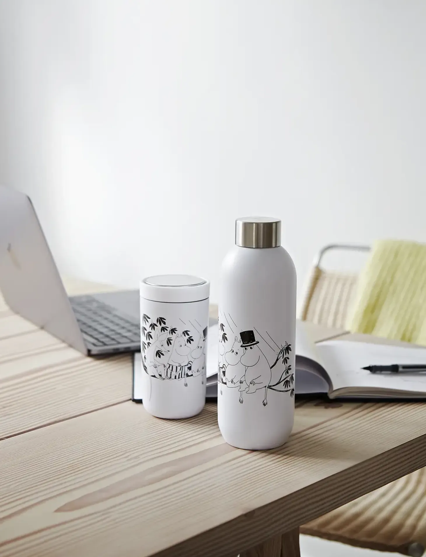 Stelton - Keep Cool drikkeflaske 0.75 l. Moomin soft white