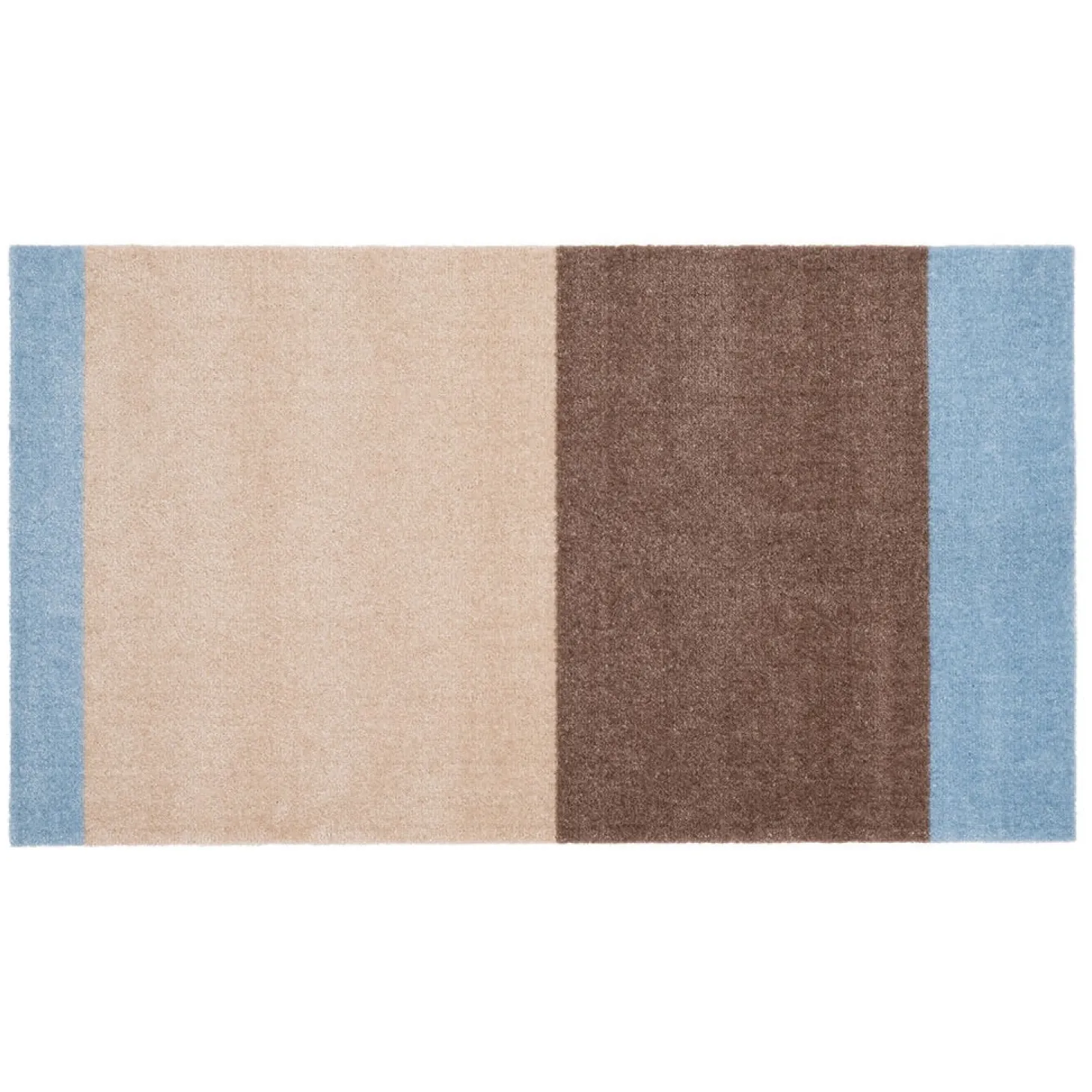 Tica Copenhagen - Smudsmåtte - Stripes Horizon - Lyseblå/Ivory/Sand - 60x90 cm