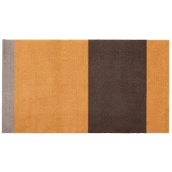 Tica Copenhagen - Smudsmåtte - Stripes Horizon - Sand/Brun/Dijon - 90x130 cm