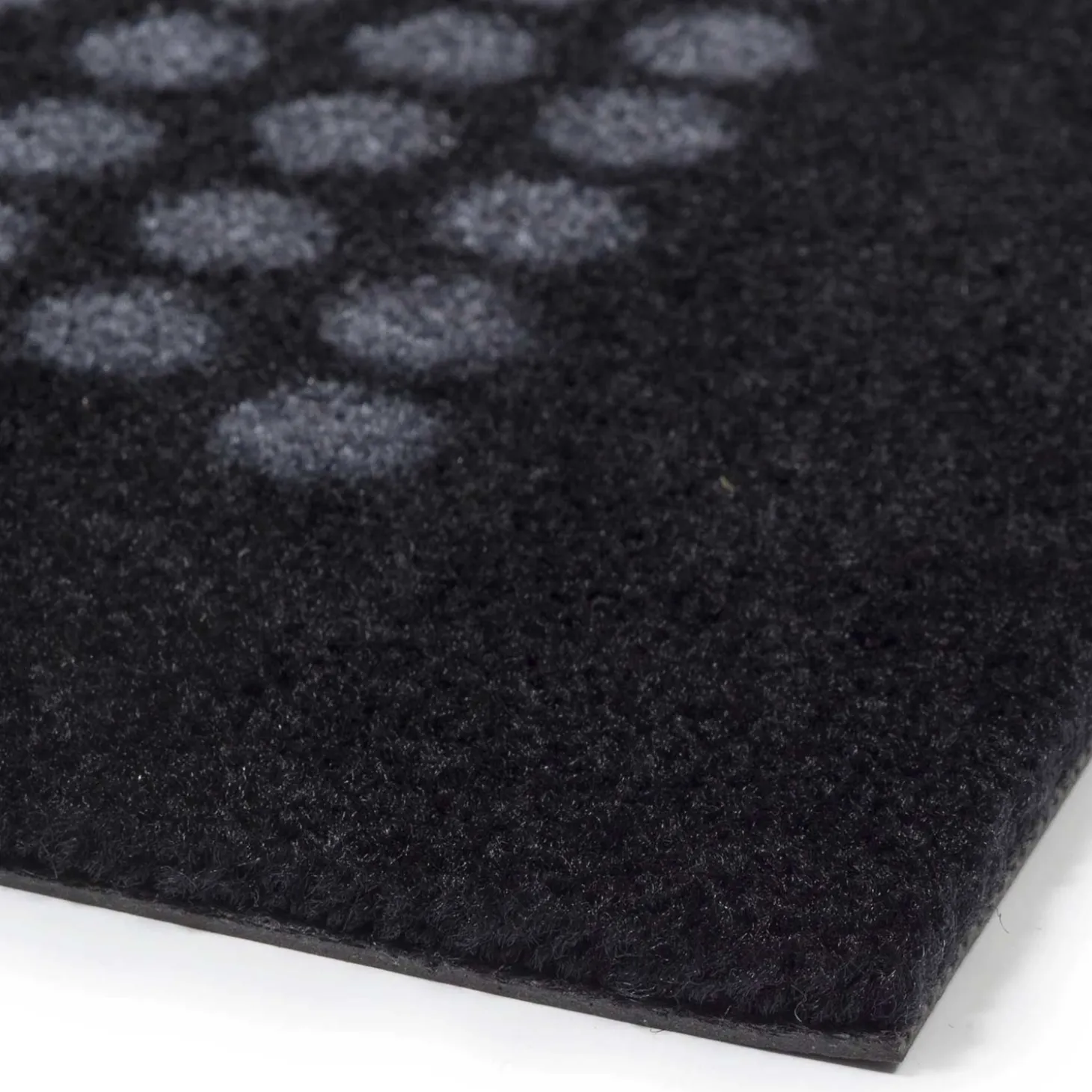 Tica Copenhagen - Smudsmåtte - Dots - Sort/grå - 60x90 cm