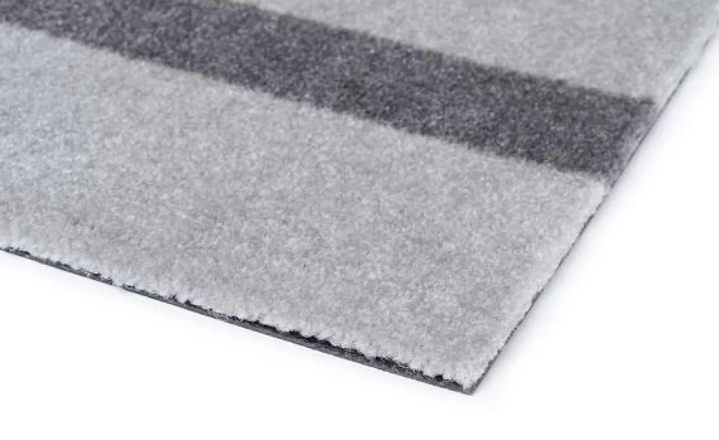 Tica Copenhagen - Smudsmåtte - Stripes Vertical - Lysegrå/Steelgrey - 60x90 cm