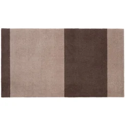 Tica Copenhagen - Smudsmåtte - Stripes Horizon - Sand/Brun - 90x200 cm