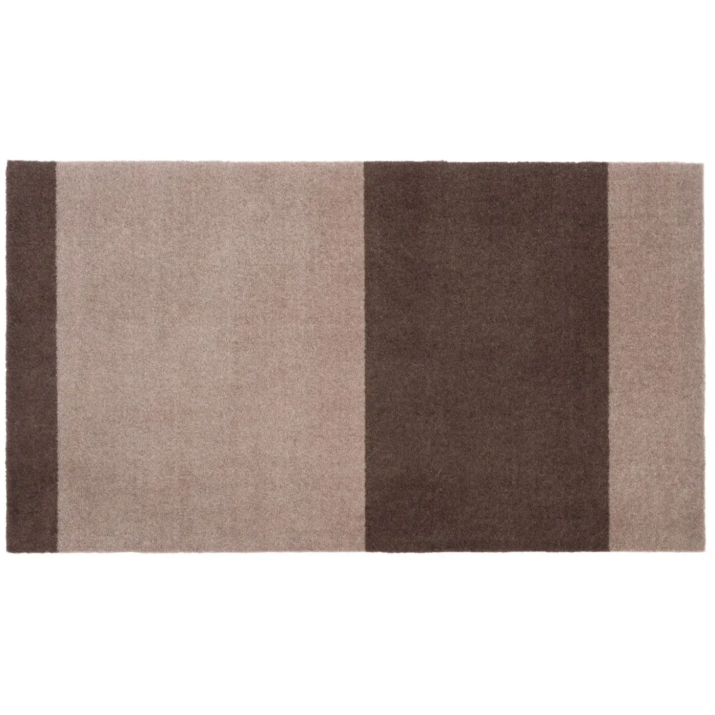 Tica Copenhagen - Smudsmåtte - Stripes Horizon - Sand/Brun - 90x200 cm