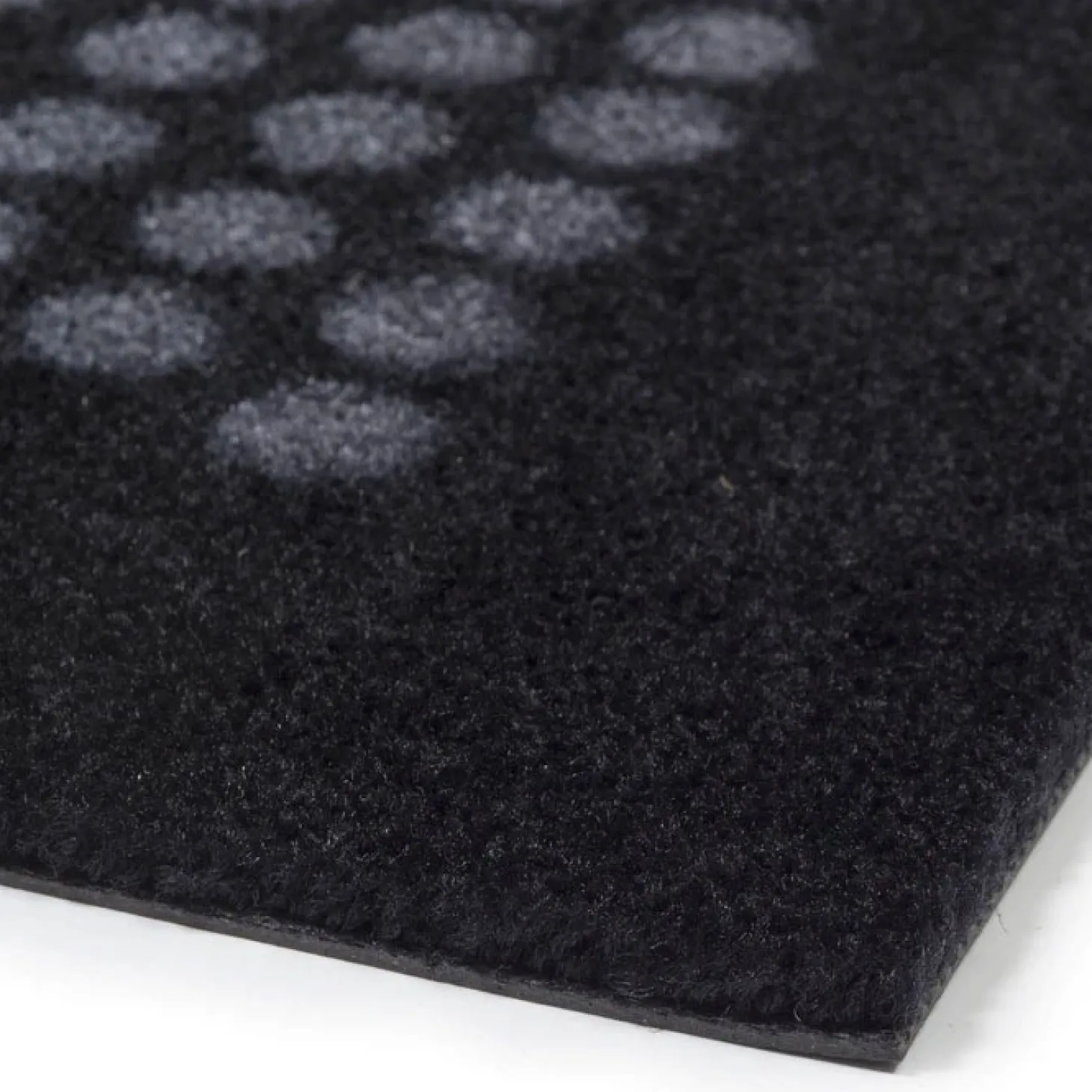 Tica Copenhagen - Smudsmåtte - Dots - Sort/grå - 67x200 cm