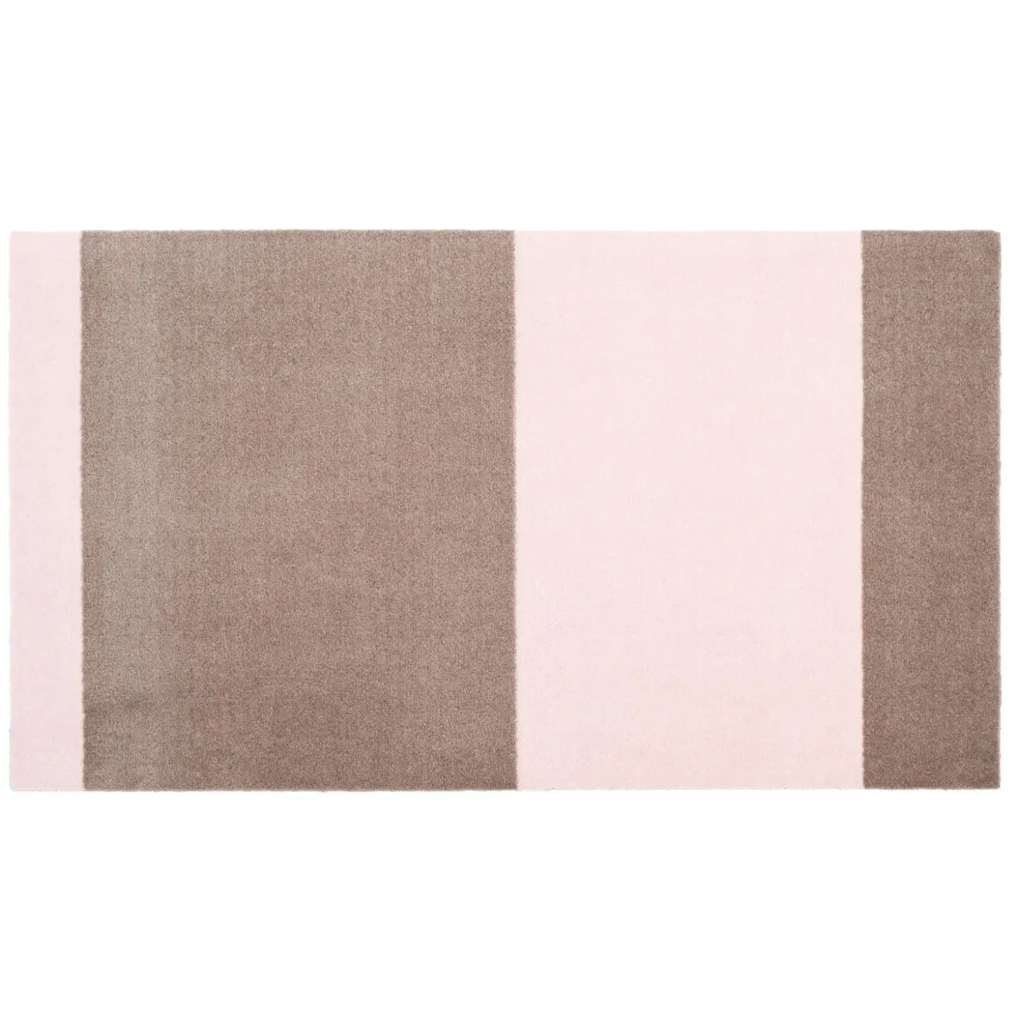Tica Copenhagen - Smudsmåtte - Stripes Horizon - Sand/Lyserød - 90x200 cm