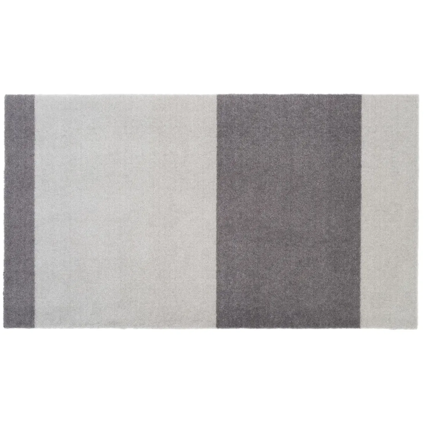 Tica Copenhagen - Smudsmåtte - Stripes Horizon - Steelgrey/Lysegrå - 60x90 cm