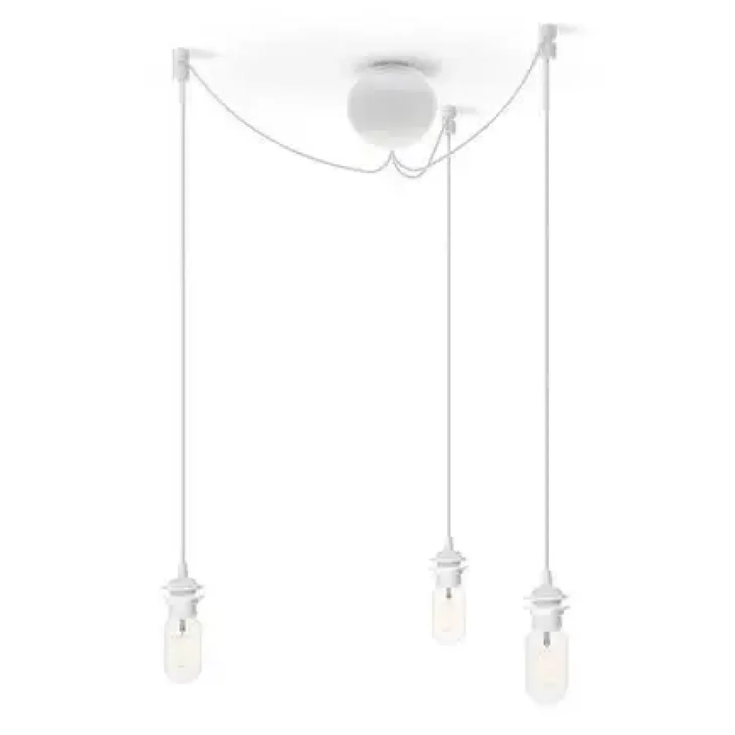 Umage - Baldakin til 3 pendellamper - Cannonball hvid cluster 3