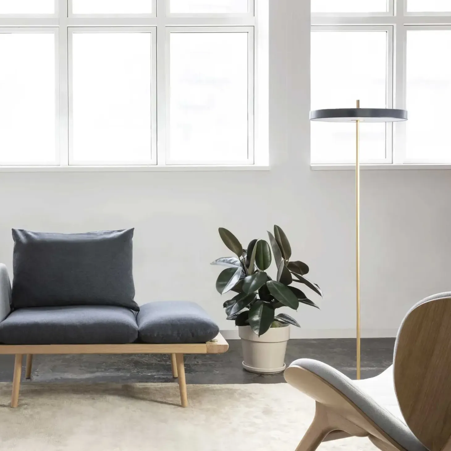 Umage - Gulvlampe - Asteria Floor - Anthracite grey - Ø43 cm