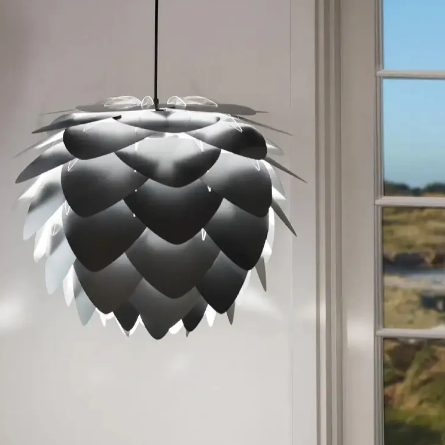 Umage - Lampeskærm - Aluvia Pendel - Anthracite grey - Medium Ø59 cm