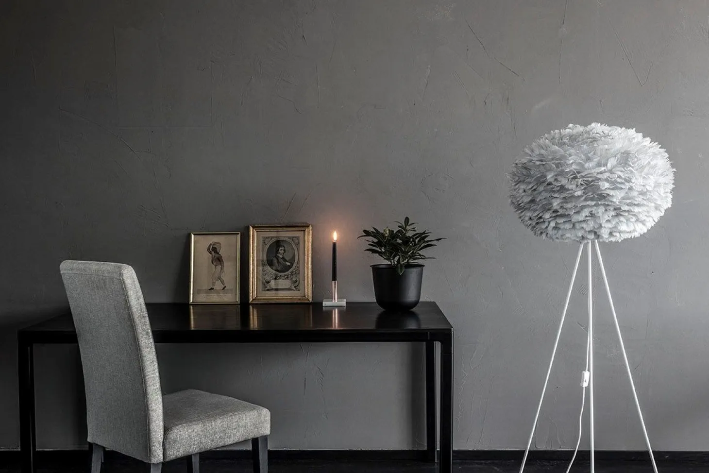 Umage - Lampeskærm - Eos - Grå - Large - Diameter: 65 cm