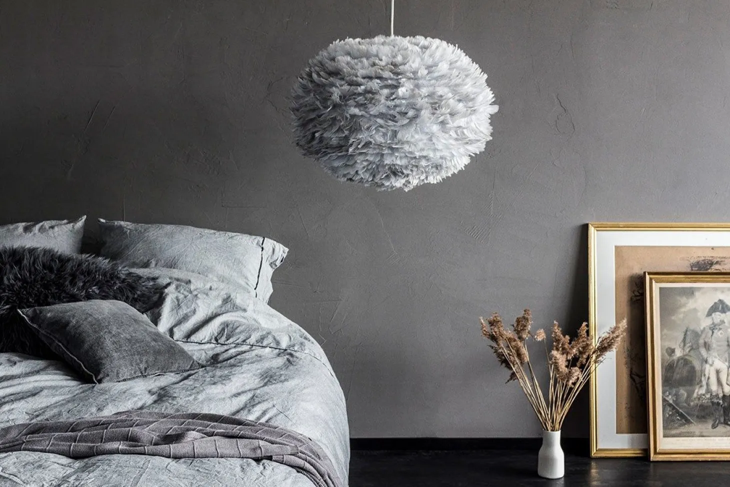 Umage - Lampeskærm - Eos - Grå - Large - Diameter: 65 cm