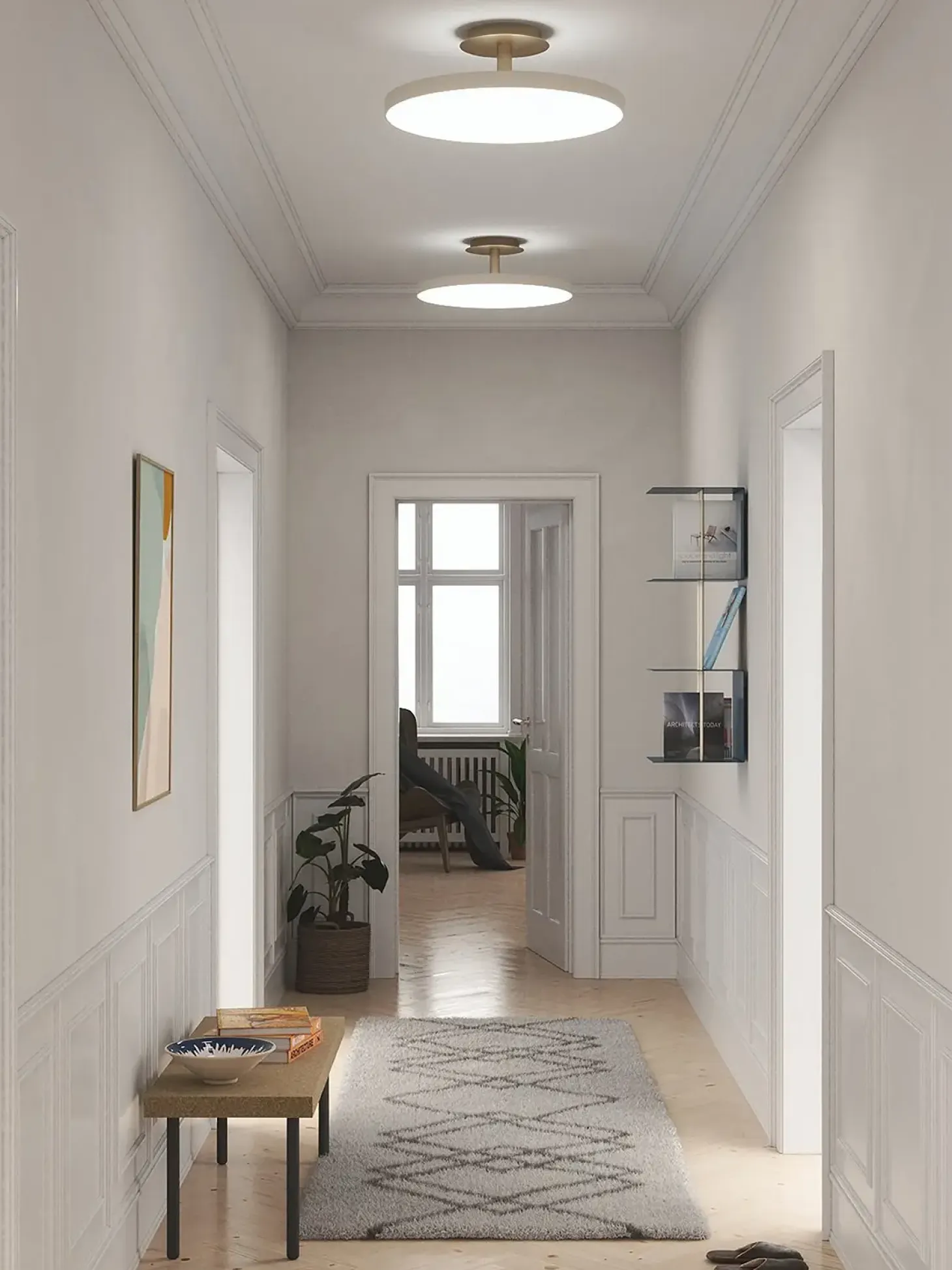 Umage - Loftlampe - Asteria Up - Hvid/Pearl white - Ø60 cm