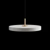 Umage - Loftlampe pendel - Asteria - Messingtop - Hvid/Nuance mist - Mini Ø31 cm