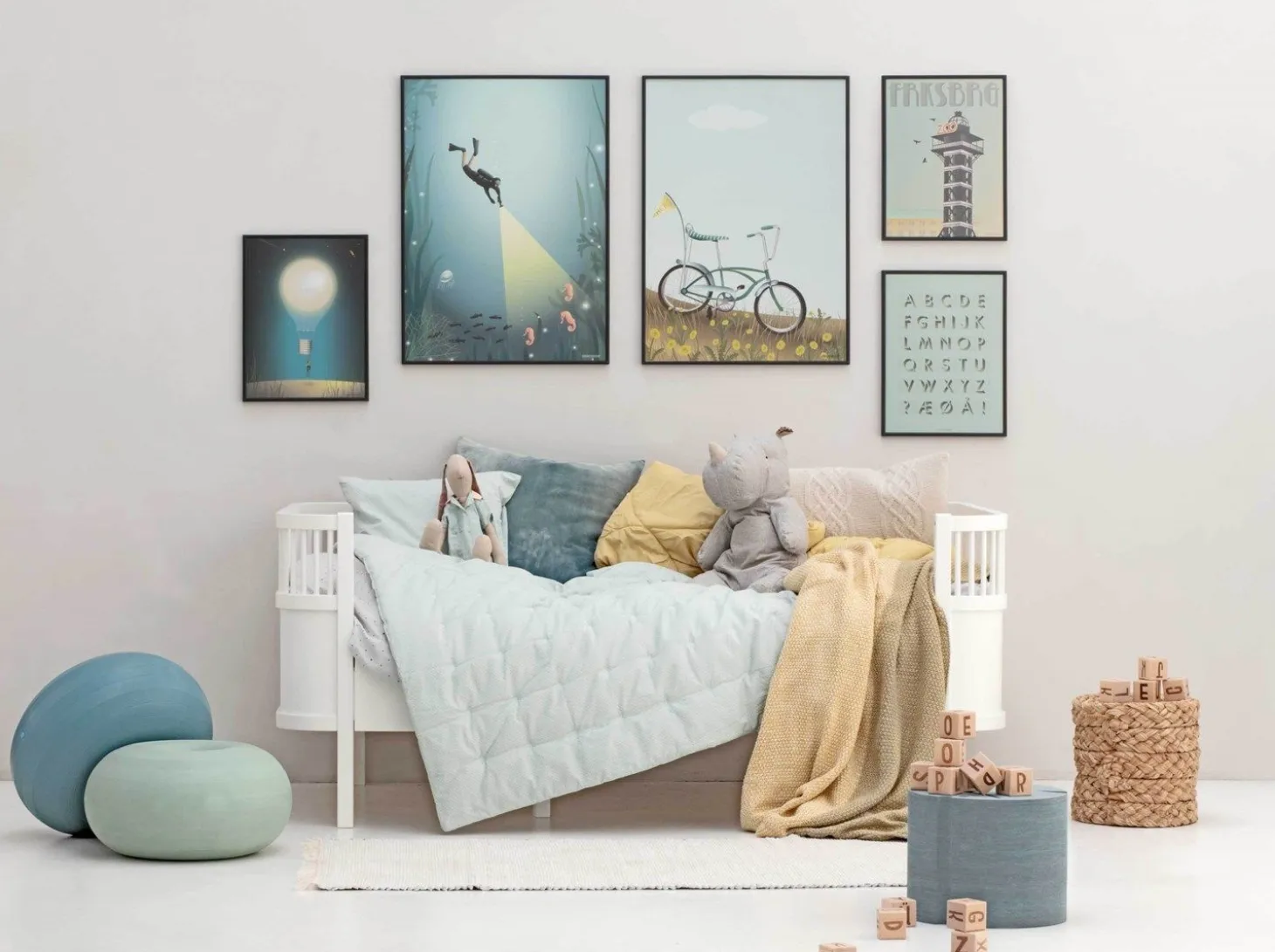 VISSEVASSE - Plakat - Bike With A Flag - 50x70 cm